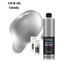 Ambiante Suya Dayanıklı Boya Metalik- AWM-06 Gümüş Fayans Boyası 500 ML