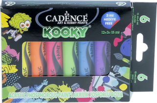 Kooky 6'lı Fosforlu Akrilik Boya Seti - Cadence Fosforlu Akrilik Boya Seti